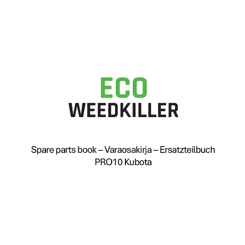 Eco Weedkiller Instruction and Spare Part List